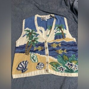 Hand Knit Ocean Sweater Vest